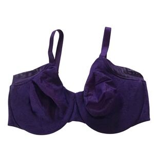 Paramour by Felina Purple Lace Unlined Underwire Bra 42G Style 115083